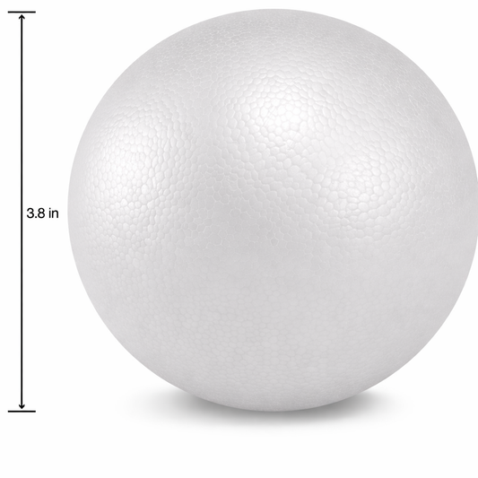 EPS Craft Foam Balls – White Polystyrene Foam Spheres for Crafts, Decorations & Event Displays (0.8", 1.3", 1.8", 2.3", 3.8", 4.3", 5.6")