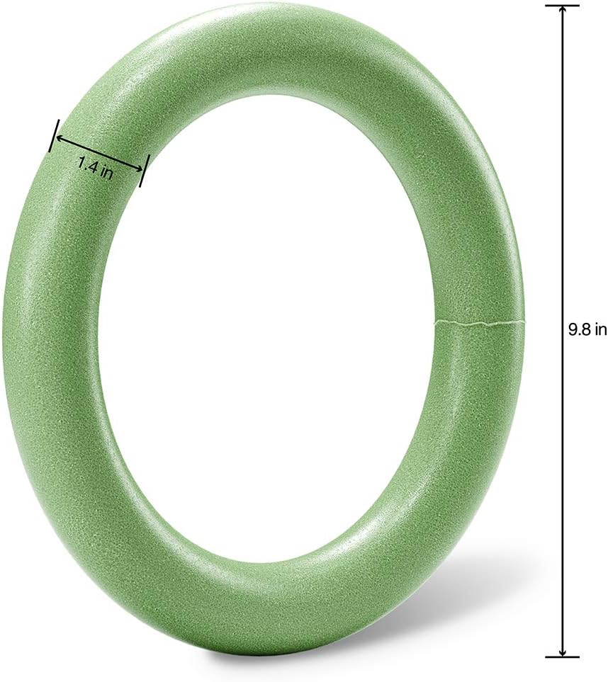 XPS Wreath Ring – Green Floral Arrangement Base for Wreaths & Decorations (1.4" × 9.8")