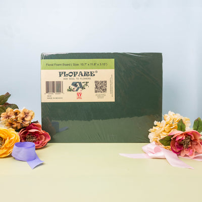 Large Floral Foam Base (15.7"L x 11.8"W x 3.1"H), Wet & Dry Floral Foam for Flower Arrangements & Crafts