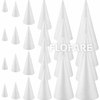 EPS Craft Foam Cones – 24 Piece Set White Polystyrene Cones for DIY Crafts, Holiday Decorations & Event Displays (3.15