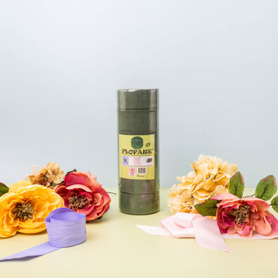 FLOFARE Pack of 6 Round Floral Foam Blocks (3" Diameter x 1.5" H) for Wet & Dry Flower Arrangements
