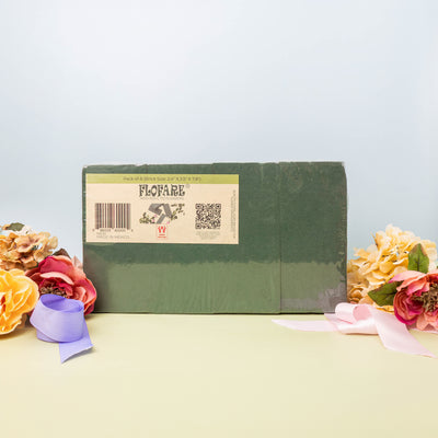 FLOFARE Pack of 8 Floral Foam Blocks (7.8” L x 3.5” W x 2.4” H), Wet and Dry Floral Foam for Flower Arrangements & DIY Floral Decorations