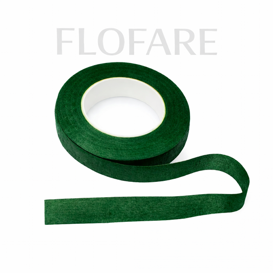 Dark Green Floral Tape 1/2 Inch – Professional Stem Wrap Tape for Floral Arrangements, Bouquets & Craft Projects (30 Yards Roll)