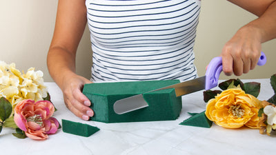 Large Floral Foam Base (15.7"L x 11.8"W x 3.1"H), Wet & Dry Floral Foam for Flower Arrangements & Crafts