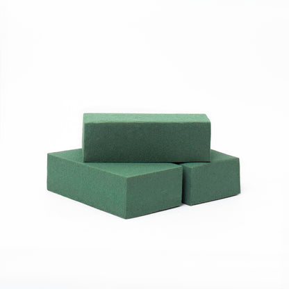 Pack of 3 Floral Foam Blocks (5.5”L x 3.1”W x 1.7”H) Wet & Dry Green Foam for Flowers and Crafts