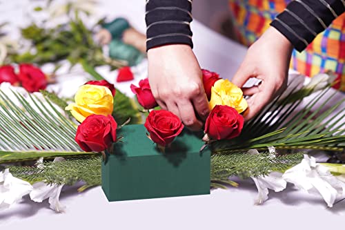 FLOFARE Pack of 6 Floral Foam Blocks (7.8” L x 3.5” W x 2.4” H), Wet and Dry Green Foam for Flower Arrangements